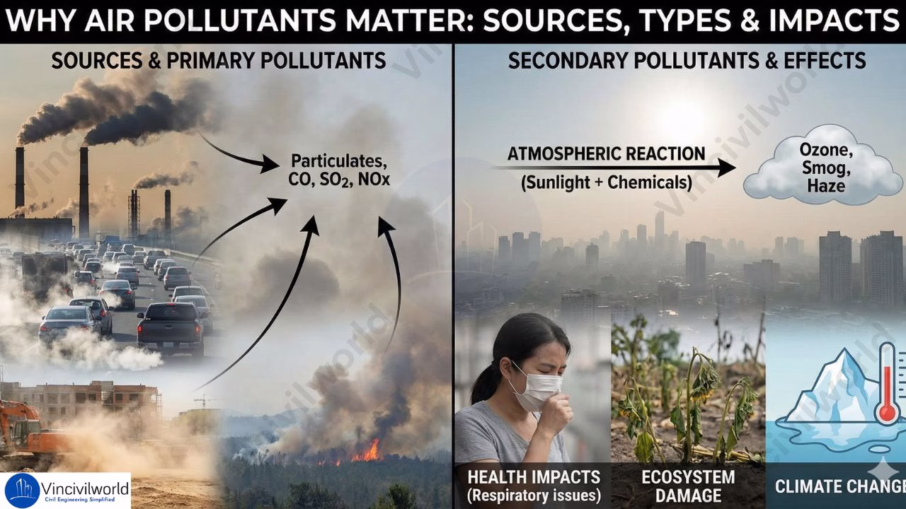 What are air pollutants - Effects and sources