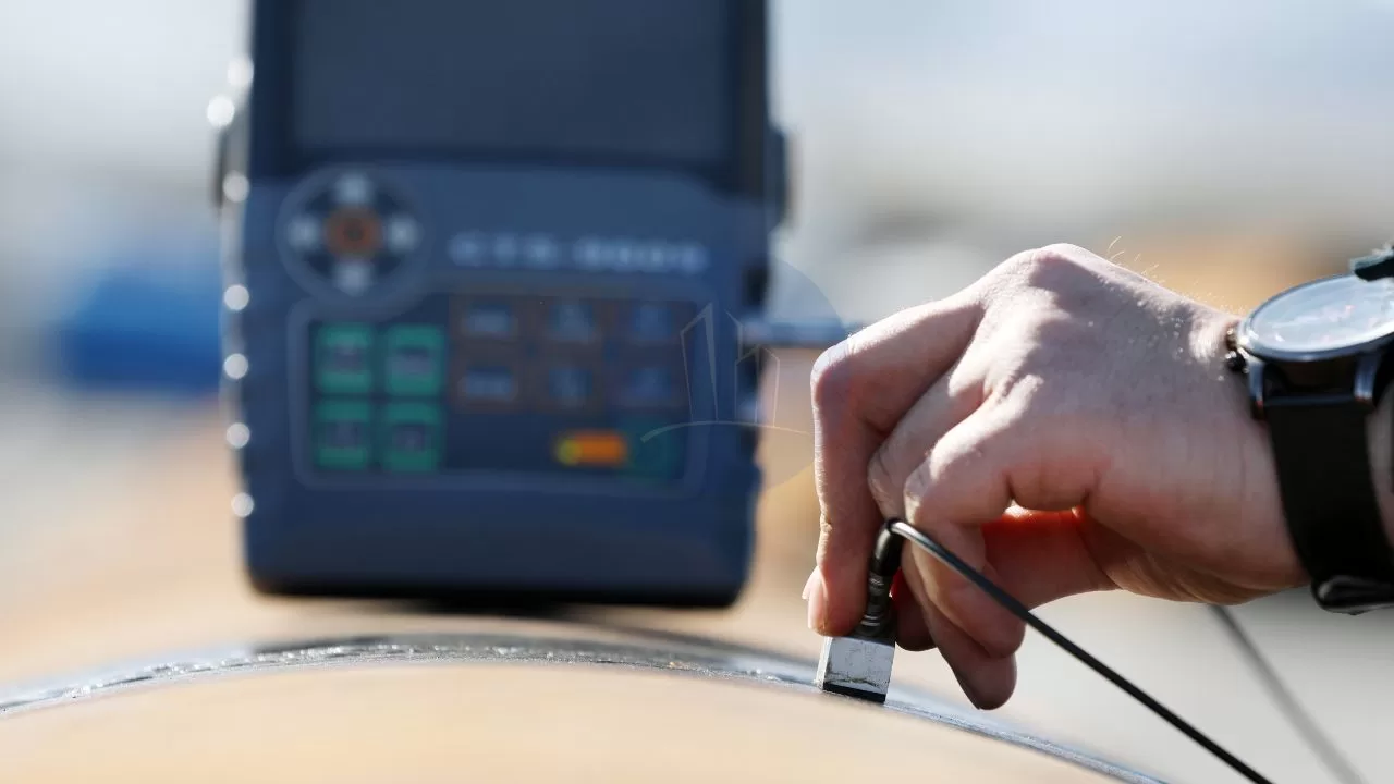Ultrasonic pulse velocity test